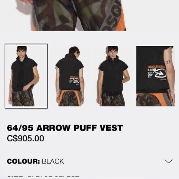 Dsquared2 mens XL (52) vest. Worn once - Picture 2 of 4